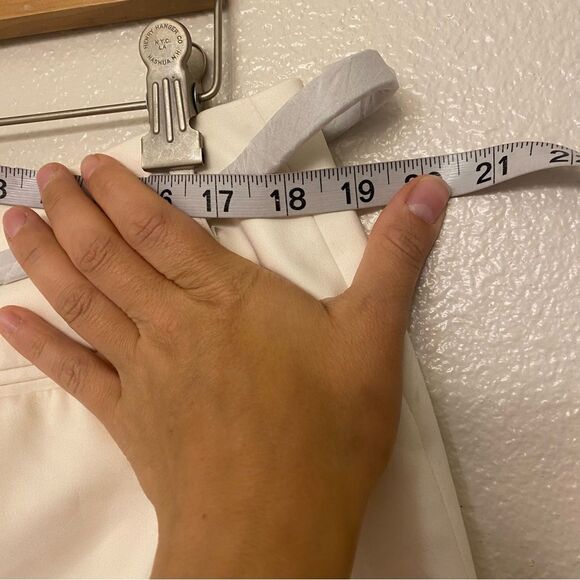 Lane Bryant white crop trousers pants ankle double stretch weave plus size 18 - Picture 11 of 15